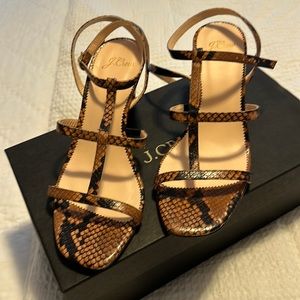 J crew new strappy wedges